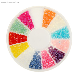 Набор полубусин "Карусель", d=2мм, 12 цв  "Атекс" г. Пермь