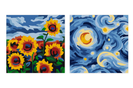 "ФРЕЯ" PNBM-002 Набор для раскрашивания по номерам (на магните) 9 х 9 см "Вдохновение Ван Гога" "Атекс" г. Пермь