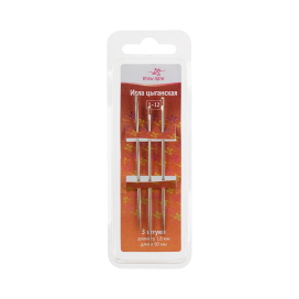 Иглы для шитья ручные "АРТИ" цыганские 3 шт d 1,8 мм в блистере "Атекс" г. Пермь