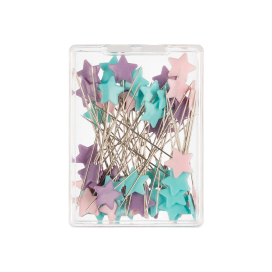 "Gamma" PHP-10 Булавки для квилтинга сталь 60 шт 46 мм в блистере в пластиковой коробке "Атекс" г. Пермь