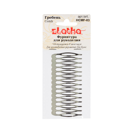 "Zlatka" Гребень HCMF-03 4 x 8.1 см 1 шт "Атекс" г. Пермь
