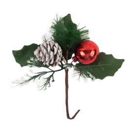 "Blumentag" VDD-123 Веточка декоративная с шишкой и ягодой 1 шт 14 см "Атекс" г. Пермь