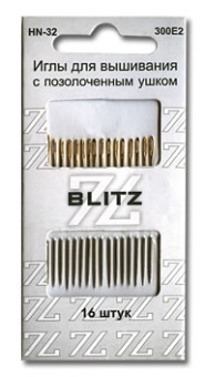 Иглы для шитья ручные "BLITZ" для рукоделия HN-32 300E216шт "Атекс" г. Пермь