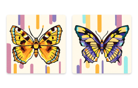 "ФРЕЯ" PNBM-026 Набор для раскрашивания по номерам (на магните) 9 х 9 см "Пестрые бабочки" "Атекс" г. Пермь
