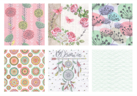 "Love2art" Салфетки бумажные ассорти SDD №1218-11 33 x 33 12 шт "Розовые мечты" "Атекс" г. Пермь