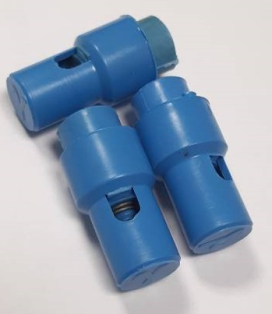 Зажим "цилиндр" 10 голубой 10шт "Атекс" г. Пермь