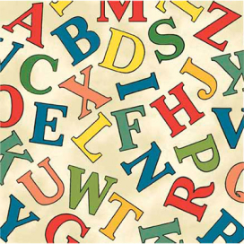 Ткань для пэчворка ALPHABET STORY ФАСОВКА 50х55 см 145±5 г/кв.м 100\% хлопок "Атекс" г. Пермь