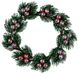 "Blumentag" WDD-08 Декоративный венок 18 см 1 шт 01 венок с ягодами "Атекс" г. Пермь