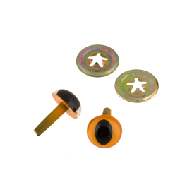 "HobbyBe" CAE- 7-5 Глаза c кошачьим зрачком с шайбами d 7.5 мм 24 шт "Атекс" г. Пермь