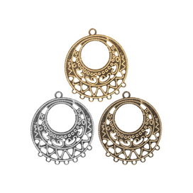 Филигранные элементы FDP-010 круг с отверстием 2.6x2.3 см 6 шт "Атекс" г. Пермь