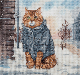 Набор для вышивания "PANNA" J-7500 "Мартовский кот" 16 x 16 см "Атекс" г. Пермь
