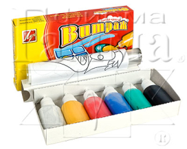 Краски акриловые по стеклу "Витраж" 6 цв. 12С 835-08 "Атекс" г. Пермь