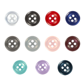 Пуговицы рубашечные/блузочные "GAMMA" EL 0007 18" (11 мм) 36 шт "Атекс" г. Пермь