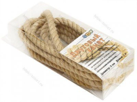 Канат джутовый DMO d 8 мм 2 м в блистере натуральный "Атекс" г. Пермь