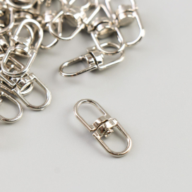 Основа для брелока соединительный элемент 1,8х0,7 см 50 шт под серебро "Атекс" г. Пермь