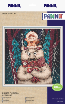 VK-7304 "Зимняя рыбалка" 17 x 17 см "Атекс" г. Пермь