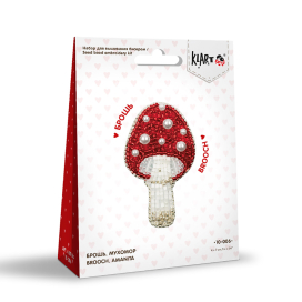 10-006 "Брошь. Мухомор" 4 x 7 см "Атекс" г. Пермь