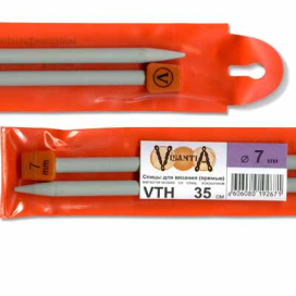 "Visantia" Спицы прямые VTH  d 7,0мм/35см 2шт со спец.покрытием "Атекс" г. Пермь
