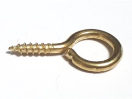 Крючок ввертный малый 103-03а 18мм под золото 10шт "Атекс" г. Пермь