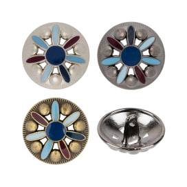 Пуговица металлическая "BLITZ" MB 0222 32" (20 мм) 6 шт "Атекс" г. Пермь