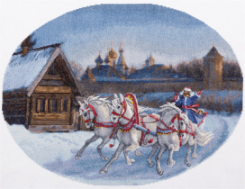 С-1530 "Три белых коня" 45x34 см "Атекс" г. Пермь