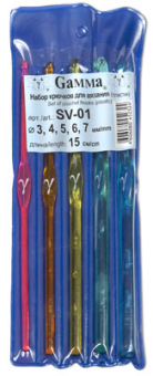 "GAMMA" Набор крючков SV-01 пластик 15 см 5 шт "Атекс" г. Пермь