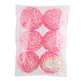 "Blumentag" BRF-9 Шары декоративные из ротанга 9 см 6 шт "Атекс" г. Пермь