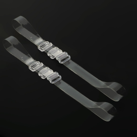 Бретели силиконовые пластик 1 см 37 см пара прозрачный "Атекс" г. Пермь