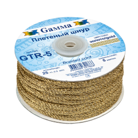 Шнур "Gamma" 5 мм GTR-5 плетеный 25м ±0.5м "Атекс" г. Пермь