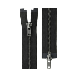 Молния металл ZIP 5B-2  75 см тип 5 черный никель разъёмная двухзамковая "Gamma" "Атекс" г. Пермь