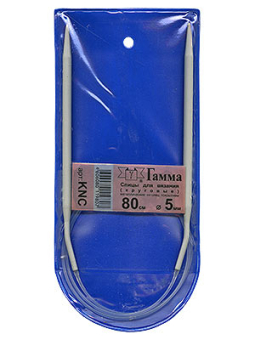 "GAMMA" Спицы круговые KNC d 5,0мм/80см с покрытием "Атекс" г. Пермь