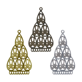 Филигранные элементы FDP-029 подвеска 2.1x3.8 см 4 шт "Атекс" г. Пермь