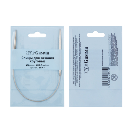 "GAMMA" Спицы круговые MNF сталь d 3.5 мм 25 см 1 шт с металлической леской "Атекс" г. Пермь