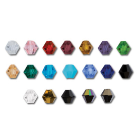 Бусины стеклянные  4х4мм 34шт на нити "Zlatka" GBA-01 "Атекс" г. Пермь