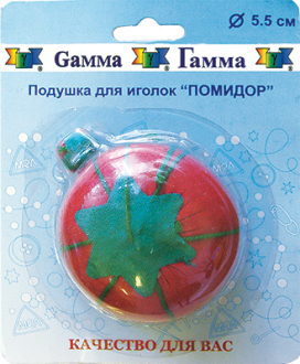 "GAMMA" Подушечки для игл "Помидор" 5,5 см в блистере "Атекс" г. Пермь