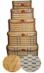 Набор шкатулок для рукоделия "бамбук" 14х18см 5шт ларец "Атекс" г. Пермь