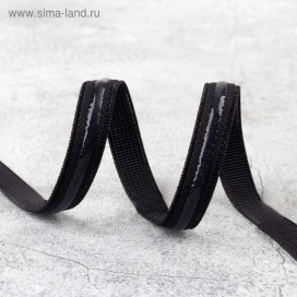 Лента эластичная с силиконом 10 мм 10 ± 1 м чёрный "Атекс" г. Пермь