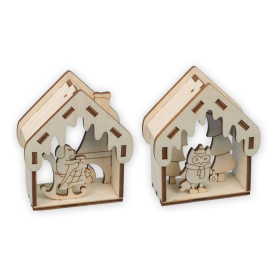 ВД-421 Домик-подвеска фанера 8 x 7 x 3.5 см "Атекс" г. Пермь