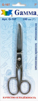 Ножницы "Gamma" G-107 хозяйственные в блистере 180мм "Атекс" г. Пермь