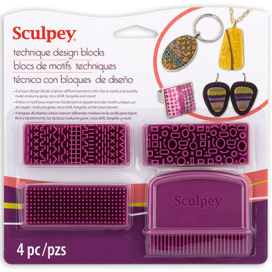 "Sculpey" Technique Design Blocks Tool блоки для тиснения ASTECH01 "Атекс" г. Пермь