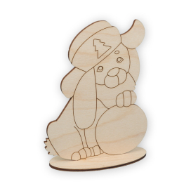 ВД-445 Щенок в шапке на подставке фанера 11.5 x 15 см "Атекс" г. Пермь