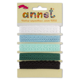 "Annet" Набор кружевных лент HRS 5 цв. "Атекс" г. Пермь