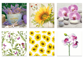 "Love2art" Салфетки бумажные ассорти SDP №1219-07 6 шт "Цветочное лето" "Атекс" г. Пермь