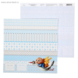 Бумага для скрапбукинга Наш кроха "Мои родители" 29.5 х 29.5 см 180 г/м 2шт "Атекс" г. Пермь