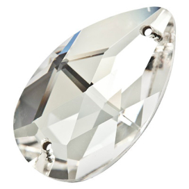 "Zlatka" ZSS-05 Crystal 18 x 11 мм стекло 2 шт в пакете с еврослотом белый (crystal) "Атекс" г. Пермь