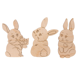 ВД-1122 Набор "Зайки" фанера 9.5х6.5х0.3см "Атекс" г. Пермь