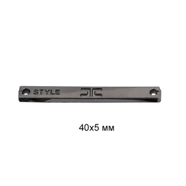 Лэйбл металлический "Style" TBY.8882 40х5мм никель черный 50шт "Атекс" г. Пермь