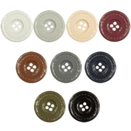 Пуговицы костюмные с проколами "GAMMA" GX 0027 24" (15 мм) 24 шт "Атекс" г. Пермь