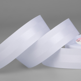 Лента репсовая/атласная 25 мм 18 ± 1 м белый №001 "Атекс" г. Пермь