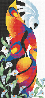 Ф-0134 "Триптих. Левый фрагмент" 14.8x31.8 см СК "Атекс" г. Пермь